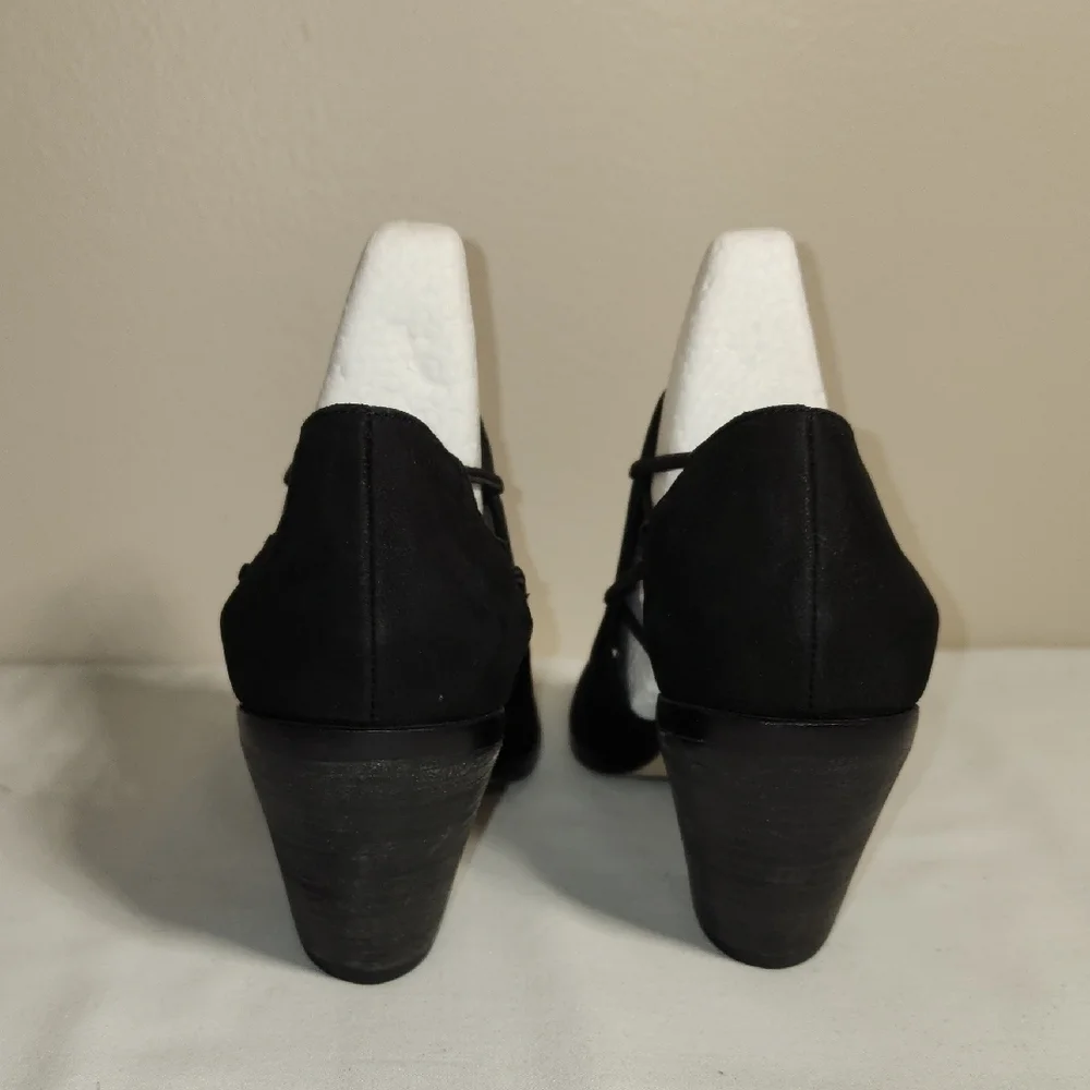 Eileen Fisher Black Block Heel Mules